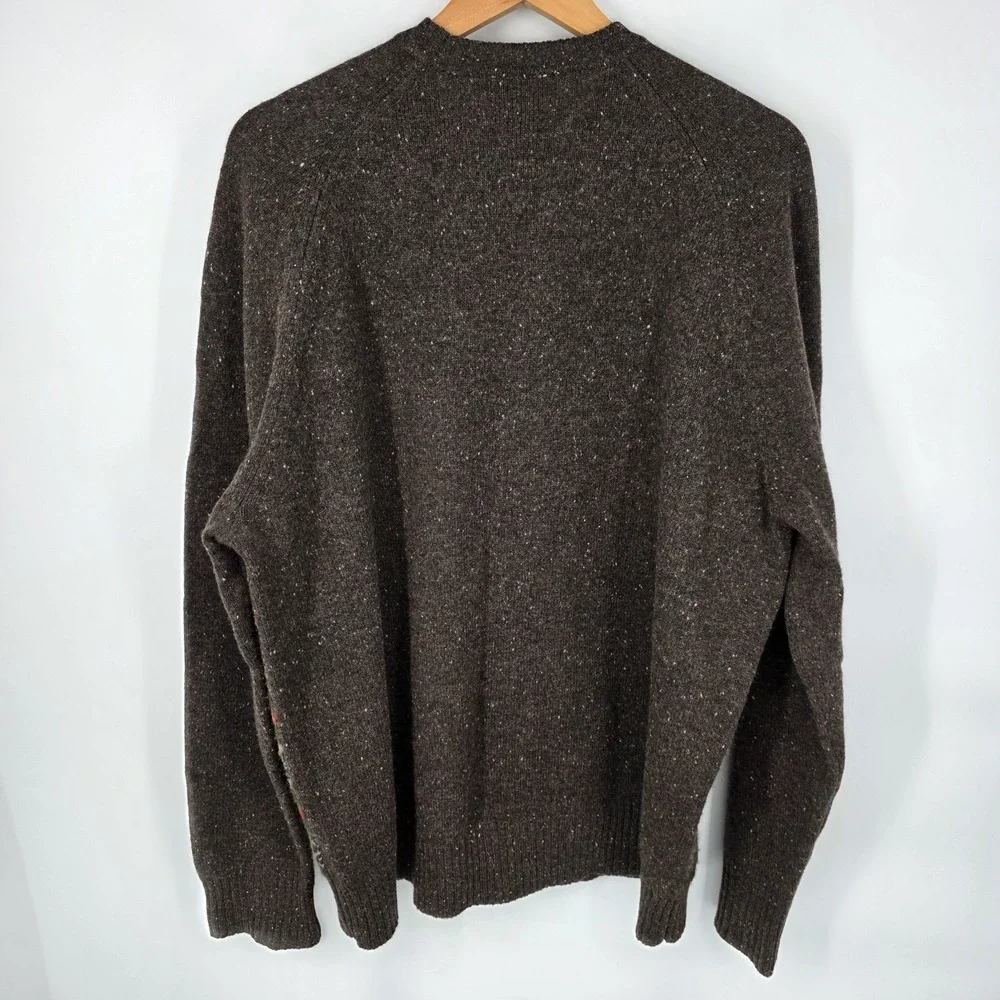 Eddie Bauer Sweater Nordic Fair Isle‎ Brown Wool Camel Blend Pullover Mens XL - Picture 3 of 7